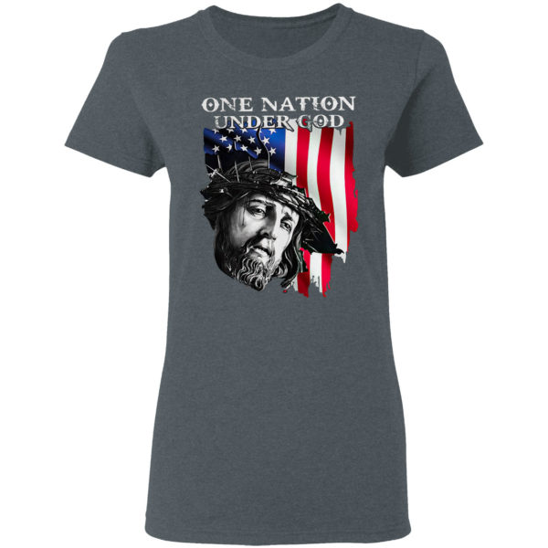 Jesus one nation under god American flag shirt