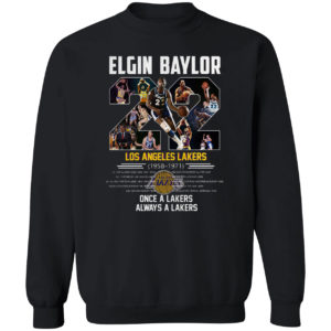 Elgin Baylor 22 Los Angeles Lakers 1958 1971 shirt