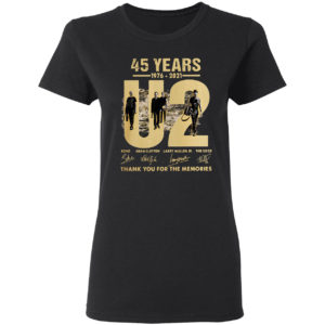 45 years 1976-2021 U2 Bono Adam Clayton thank you signatures shirt