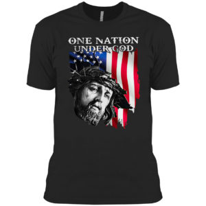 Jesus one nation under god American flag shirt