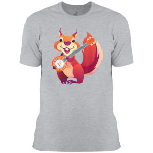 Squirrel Music Banjo Musician Rodent Small Animal Lover T-shirt