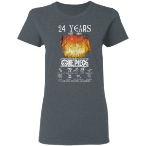 Monkey D. Luffy One Piece 24 years of 1997-2021 thank you for the memories shirt