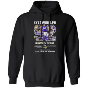 Kyle Rudolph Minnesota Vikings 2011-2021 thanks you for the memories signature shirt
