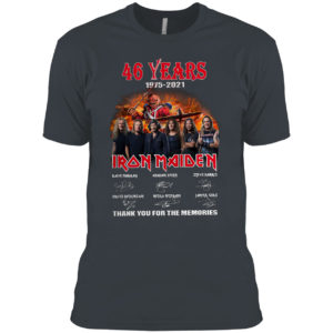 46 years 1975 2021 Iron Maiden thank you for the memories signature shirt