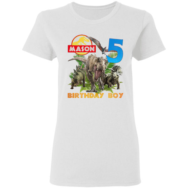 Dinosaurs Mason 5 Birthday boy shirt