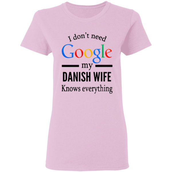 2021 I don’t need Google my Danish Wife knows everything shirt