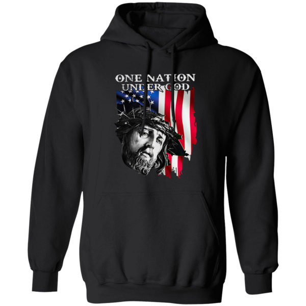 Jesus one nation under god American flag shirt