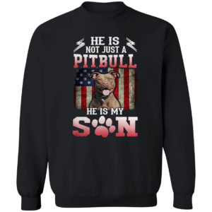 He is not just a Pitbull he is my Son American flag shirt