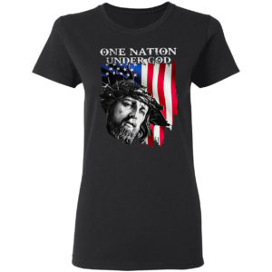 Jesus one nation under god American flag shirt