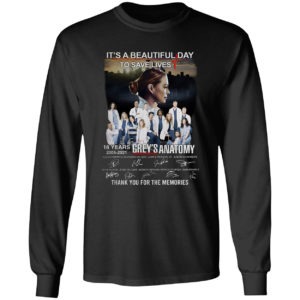 Grey’s Anatomy It’s a beautiful day to save lives 16 years 2006 2021 signatures shirt