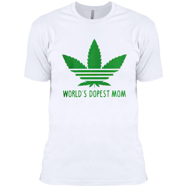 Weed Adidas logo world’s dopest mom shirt