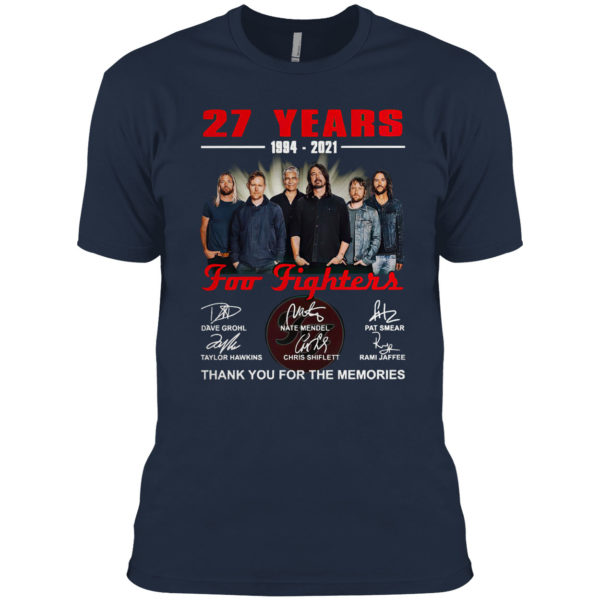 Foo Fighters 27th anniversary 1994 2021 thank you for the memories shirt
