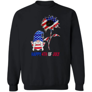 Gnome And Sunflower Happy 4th Of July American Flag Shirt