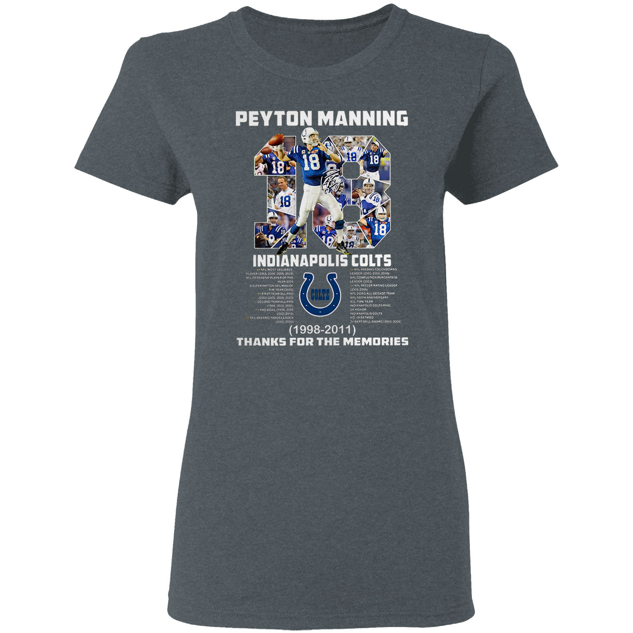 Peyton manning indianapolis colts 1998 2011 thanks for the memories shirt