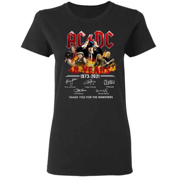 AC DC 48 years thank you for the memories signatures shirt