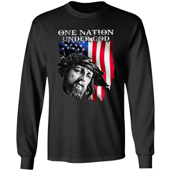 Jesus one nation under god American flag shirt