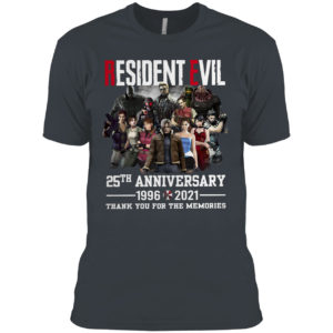 25th Anniversary 1966 2021 Of The Resident Evil Thank You For The Memories Shirt