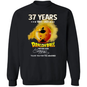 Son Goku 37 Years Of 1984-2021 Dragon Ball Z Signature Thank You For The Memories Shirt