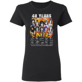 48 Years 1973 2021 Kiss Thank You For The Memories Signatures Shirt