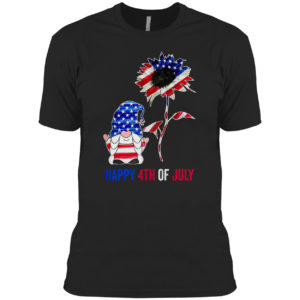 Gnome And Sunflower Happy 4th Of July American Flag Shirt