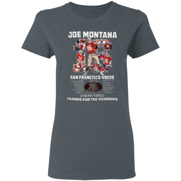 2021 Joe Montana 16 san francisco 49ers 1979 1992 signature shirt