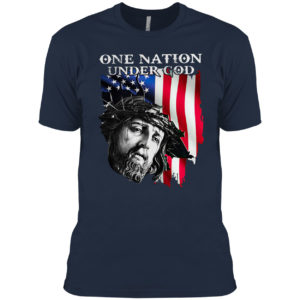 Jesus one nation under god American flag shirt