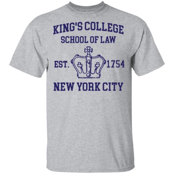 Alexander Hamilton Kings College School Of Law Est 1954 New York City Tee Shirt
