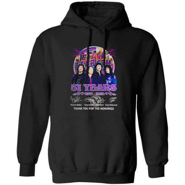 Black Sabbath band 51 Years 1971-2021 signatures shirt
