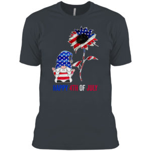 Gnome And Sunflower Happy 4th Of July American Flag Shirt