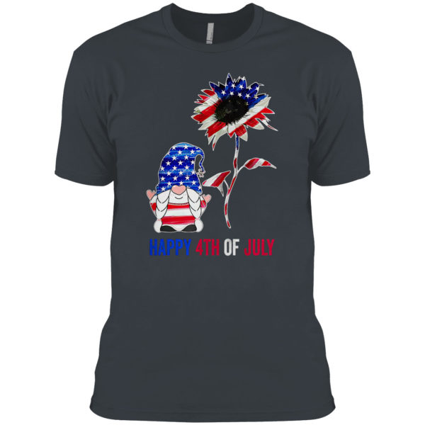 Gnome And Sunflower Happy 4th Of July American Flag Shirt