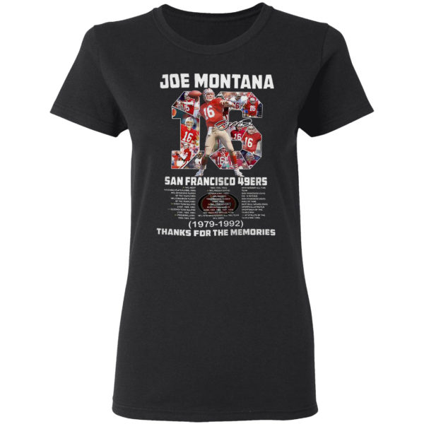 2021 Joe Montana 16 san francisco 49ers 1979 1992 signature shirt