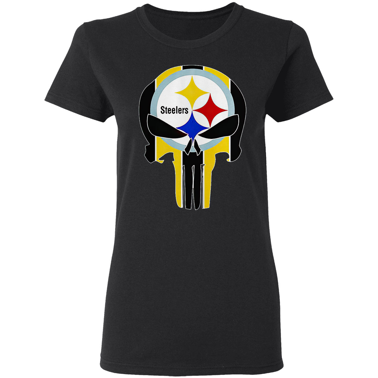 Pittsburgh Steelers Skull Chain Logo Printed Polo Shirts