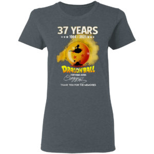 Son Goku 37 Years Of 1984-2021 Dragon Ball Z Signature Thank You For The Memories Shirt