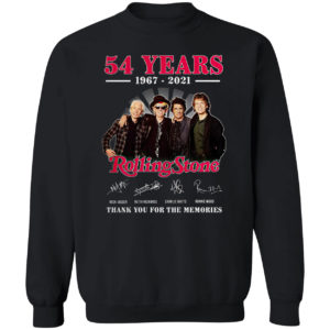 54 Years 1967 2021 Rolling Stone signature thank you for the memories shirt