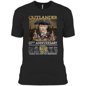 Outlander 07th anniversary thank you for the memories signatures shirt