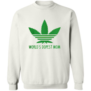 Weed Adidas logo world’s dopest mom shirt