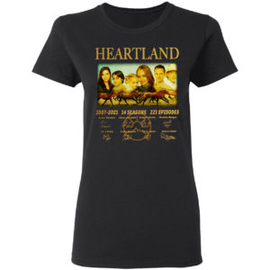 Awesome 14 years of Heartland 2007-2021 14 seasons 221 episodes signed shirt