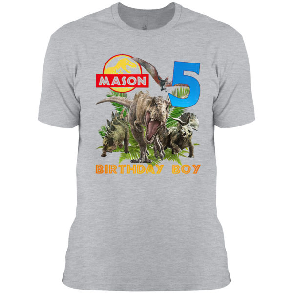 Dinosaurs Mason 5 Birthday boy shirt