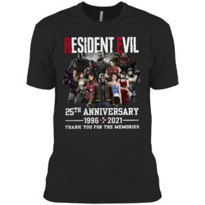 25th Anniversary 1966 2021 Of The Resident Evil Thank You For The Memories Shirt