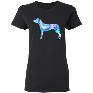 Blue tie dye dalmatian dog lover hippie peace animal shirt