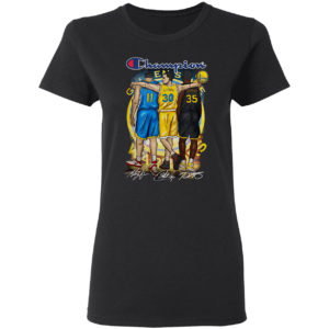 Champion Golden State Warriors Stephen Curry Klay Thompson Kevin Durant Signatures Shirt