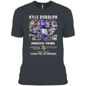 Kyle Rudolph Minnesota Vikings 2011-2021 thanks you for the memories signature shirt