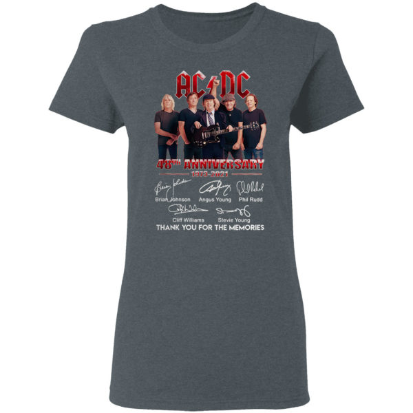 ACDC 48th anniversary 1973-2021 thank you for the memories signatures shirt
