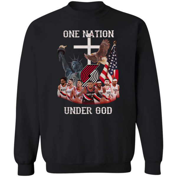 Portland Trail Blazers One nation Under God shirt