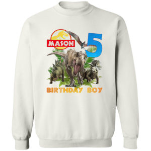 Dinosaurs Mason 5 Birthday boy shirt