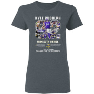 Kyle Rudolph Minnesota Vikings 2011-2021 thanks you for the memories signature shirt