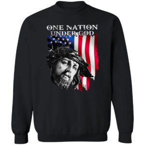 Jesus one nation under god American flag shirt