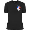 France anatomical heart soccer game flag pride shirt