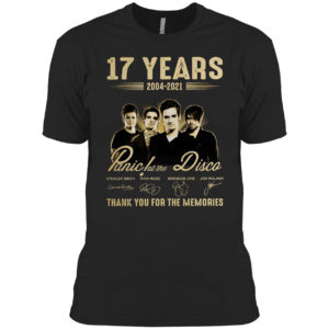 17 years Panic La The Disco thank you for the memories signatures shirt