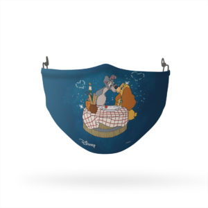 Lady and the Tramp Starry Dinner Kiss Reusable Cloth Face Mask